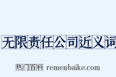 无限责任公司近义词是什么意思的图片